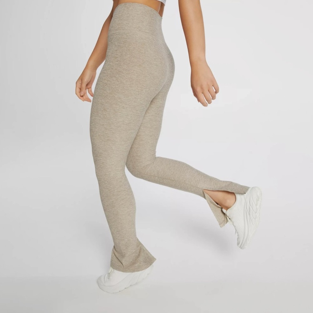 CALIA Yoga Pants M LUSTRALUX Ultra Slim Boot SPLIT HEM Stretch High Waist NWT